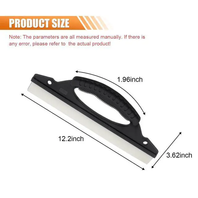 Alt view image 2 of 7 - Squeegee Car Dryer Car Water Scraper Tool, 12 Inch Silicone Wiper Board Car Windshield Squeegee with Handle, Shower Squeegee Wiper Blade for Auto Windows Glasses Doors Mirrors Tile Walls