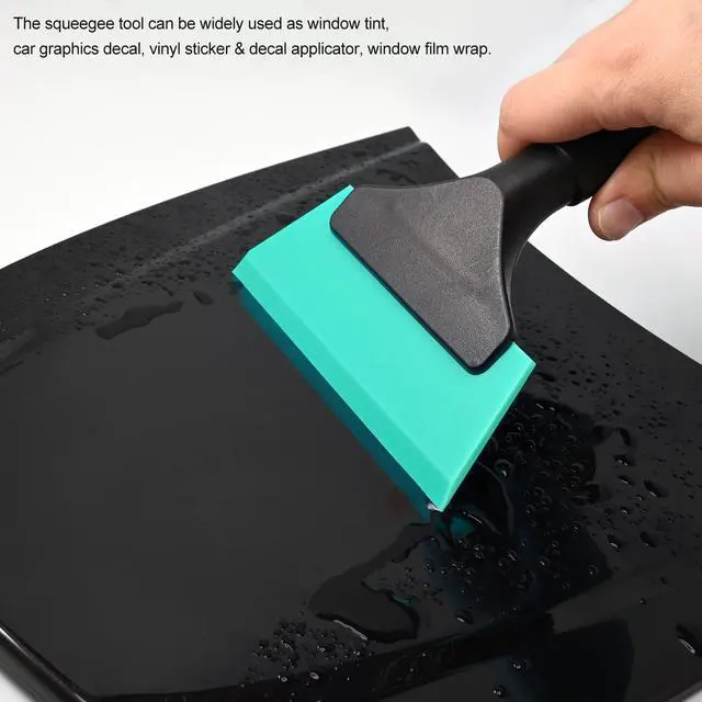 Alt view image 7 of 7 - Small Squeegee 5 inch Rubber Window Tint Windshield Scraper for Car,Glass, Mirror, Shower, Door,Bathroom Cleaning (Light Blue)
