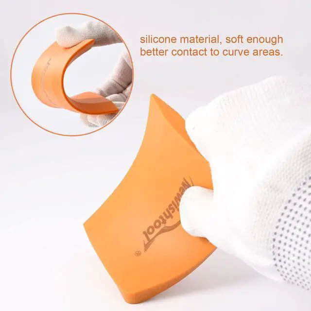 Alt view image 4 of 7 - Soft Silicone Small Squeegee for Vinyl, 2 PCS Rubber PPF Tool