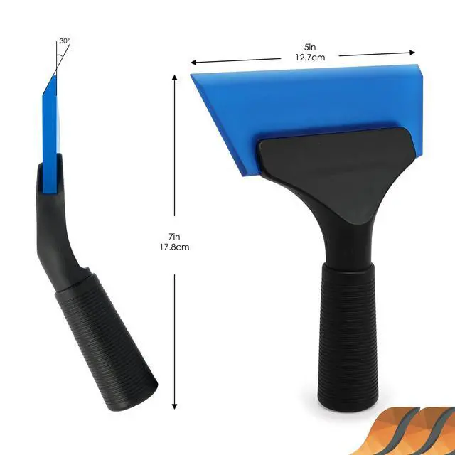 Alt view image 7 of 7 - Small Squeegee 5 inch Rubber Window Tint Windshield Scraper for Car,Glass, Mirror, Shower, Door,Bathroom Cleaning(Blue)