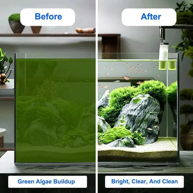 Alt view image 3 of 7 - 25 in Algae Scraper for Glass Aquariums - with Sheath, 10 Blades