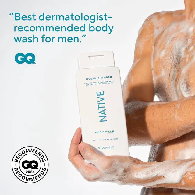 Alt view image 6 of 7 - Body Wash Contains Naturally Derived Ingredients | For Women & Men, Sulfate, Paraben, & Dye Free Leaving Skin Soft and Hydrating | Ocean & Timber 18 oz - 2 Pk