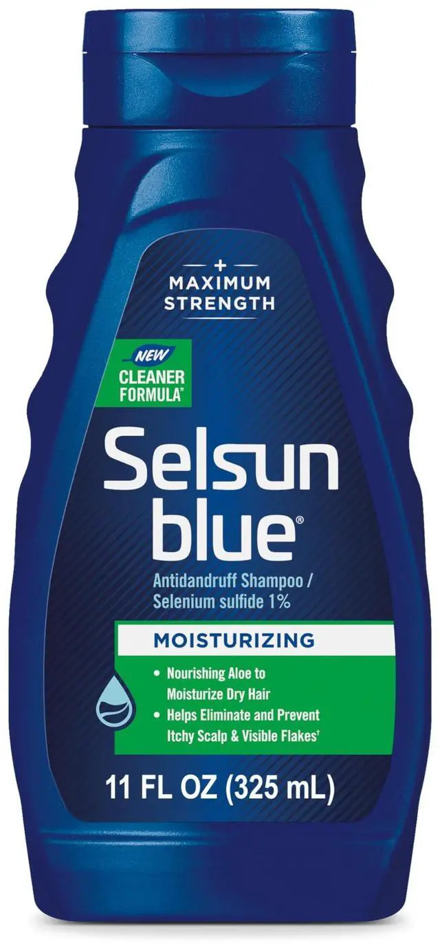 Main image of Blue Moisturizing Antidandruff Shampoo, Maximum Strength Scalp Treatment With Selenium Sulfide, 11 fl. oz.