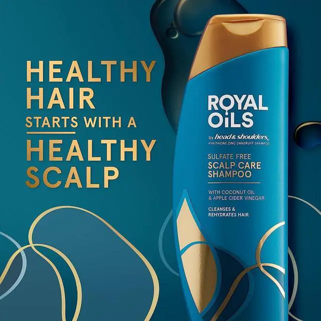 Alt view image 2 of 7 - Anti-Dandruff Shampoo, Royal Oils Moisturizing Shampoo, 1% Pyrithione Zinc, Curly & Coily Hair, Coconut, Apple Cider Vinegar, Sulfate-Free, 12.8 fl oz