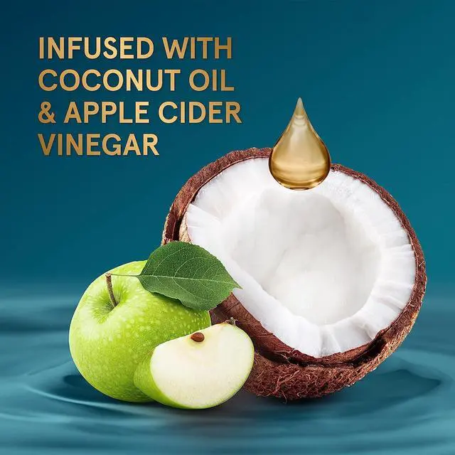 Alt view image 3 of 7 - Anti-Dandruff Shampoo, Royal Oils Moisturizing Shampoo, 1% Pyrithione Zinc, Curly & Coily Hair, Coconut, Apple Cider Vinegar, Sulfate-Free, 12.8 fl oz