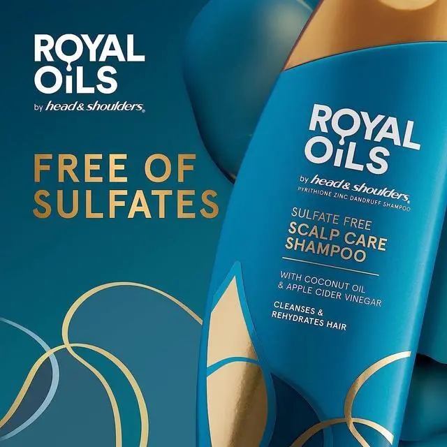 Alt view image 4 of 7 - Anti-Dandruff Shampoo, Royal Oils Moisturizing Shampoo, 1% Pyrithione Zinc, Curly & Coily Hair, Coconut, Apple Cider Vinegar, Sulfate-Free, 12.8 fl oz