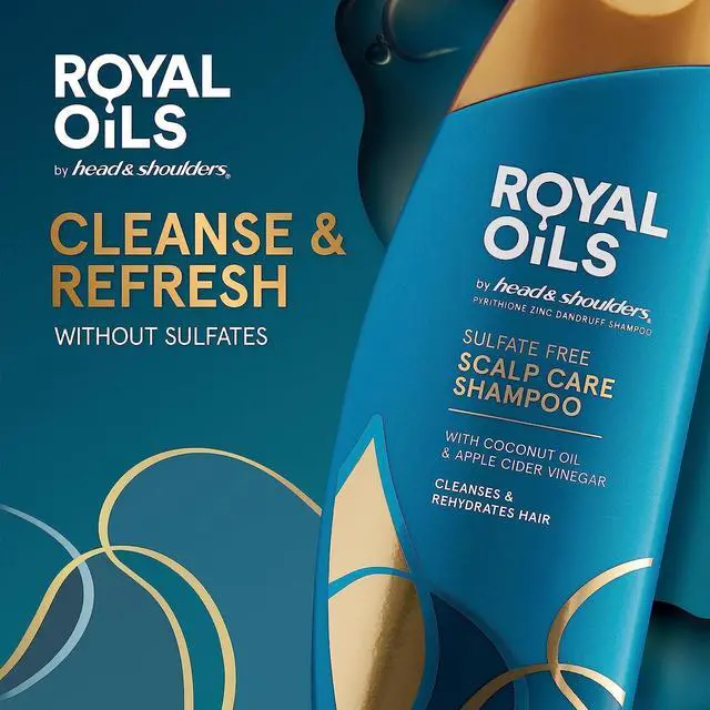Alt view image 5 of 7 - Anti-Dandruff Shampoo, Royal Oils Moisturizing Shampoo, 1% Pyrithione Zinc, Curly & Coily Hair, Coconut, Apple Cider Vinegar, Sulfate-Free, 12.8 fl oz