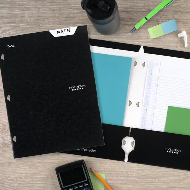 Alt view image 7 of 7 - 4-Pocket Folder, 6 Pack, Paper Folder, Fits 3-Ring Binders, Holds 8-1/2" x 11" Paper, Assorted Colors (38056)