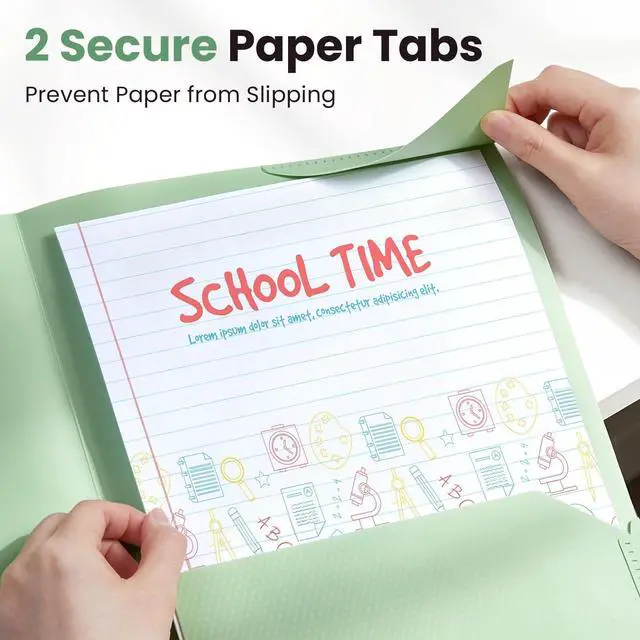 Alt view image 4 of 7 - 1 Pack Plastic Folder, 2-Pocket Folder with Writable Category Label