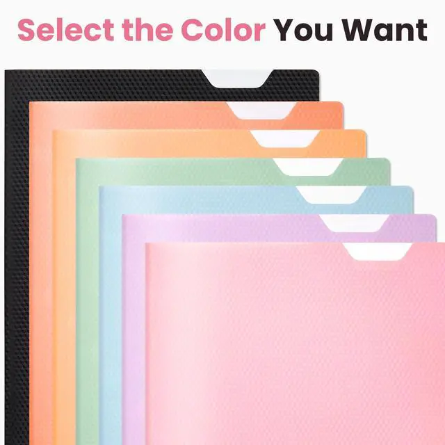 Alt view image 6 of 7 - 1 Pack Plastic Folder, 2-Pocket Folder with Writable Category Label
