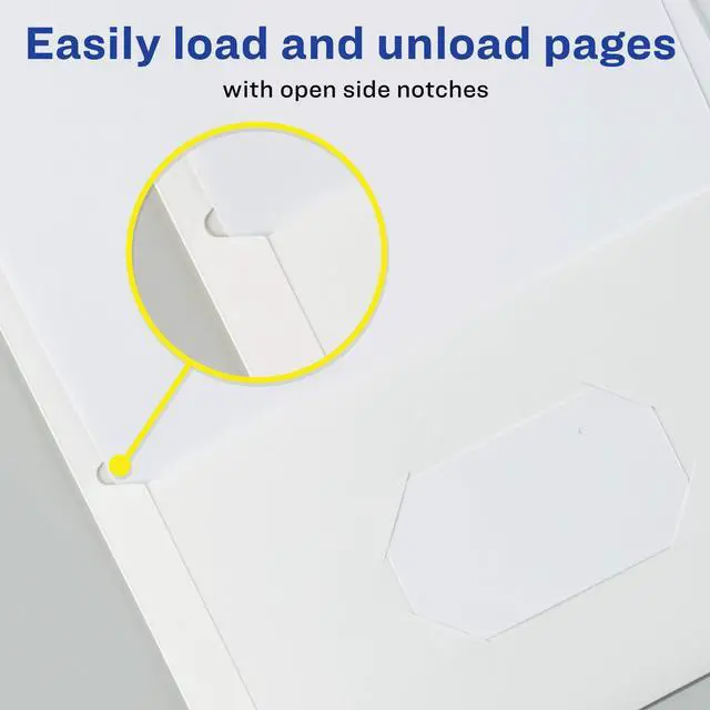 Alt view image 5 of 7 - Two Pocket Folders, Holds up to 40 Sheets, Business Card Slot, 25 White Folders (47991)