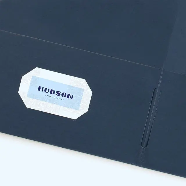 Alt view image 4 of 7 - Two Pocket Folders, Holds up to 40 Sheets, Business Card Slot, Ideal for Portfolios, Presentations and School, Dark Blue, Box of 25 (47985)