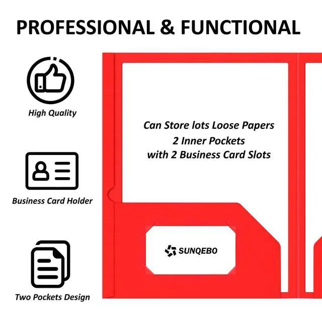 Alt view image 3 of 7 - 6 Pack Folders with Pockets, 2 Pocket Folder Colored File Folders, Assorted