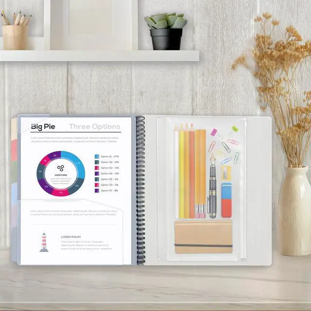 Alt view image 6 of 7 - 12 Pocket Poly Project Organizer, Multi Pocket Folder, Pastel Colors