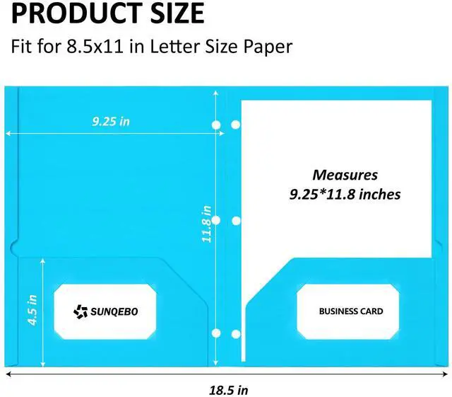 Alt view image 2 of 7 - 2 Pocket Folders, 6 Pack Folders with Pockets, 3-Hole Punch, File Folders