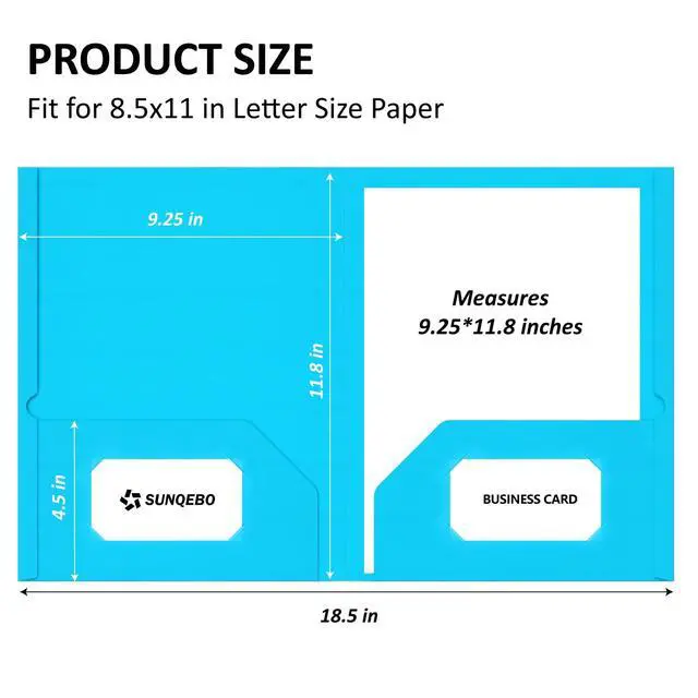 Alt view image 2 of 7 - 6 Pack Folders with Pockets, 2 Pocket Folder Colored File Folders, Assorted
