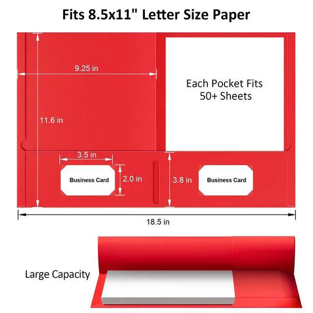 Alt view image 2 of 7 - 2 Pocket Folders, 4 Pack, Assorted Colors File Folders with Pockets