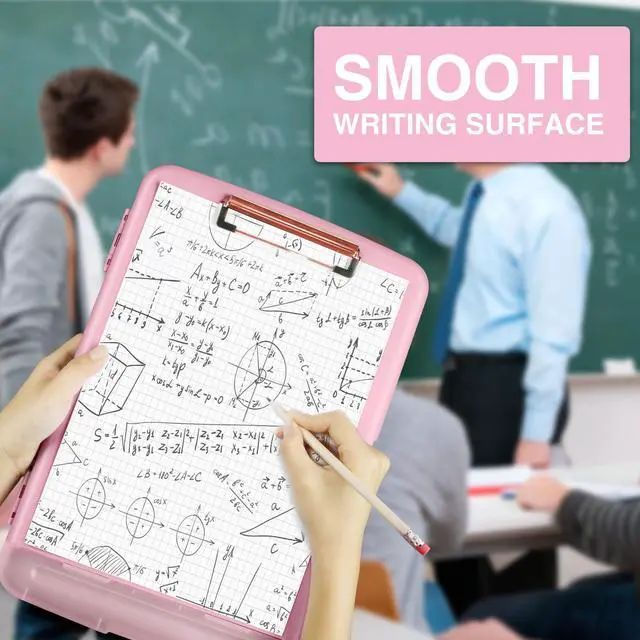 Alt view image 6 of 7 - Clipboards with Storage, High Capacity Clip Boards 8.5x11 with Storage, Heavy Duty Nursing Clipboard Folder, Plastic Clipboard with Pen Holder for Women Teachers Work, School & Office Supplies