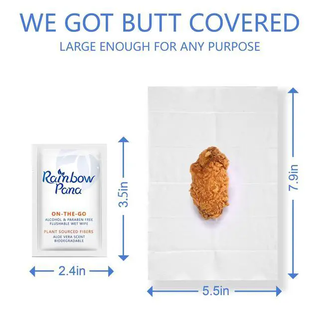 Alt view image 5 of 6 - Flushable Wipes - 120 Count, ON-THE-GO Individually Wrapped - Travel Butt Wipes for Men and Women, Family - Infused with Vitamin E and Natural Aloe, pH Balanced, Paraben/Fragrance/Alcohol Free,