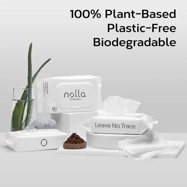 Alt view image 6 of 7 - Flushable Wipes - 100% Plant-Based and Biodegradable - Soft, Unscented + Soothing Aloe and Vitamin E - For Adults and Kids 180 Count (3 Packs of 60)
