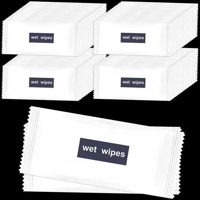 Main image of 200 Pack Wet Wipes for Hands, Hand Wipes Individually Wrapped, Quick Hand Cleaning, Wet Wipes Travel Restaurant,Party Barbecue, Homeless Care Package