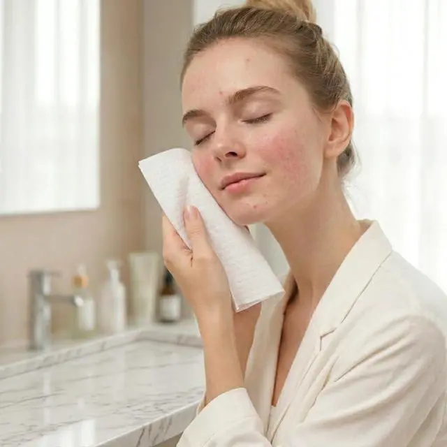 Alt view image 7 of 7 - Disposable Fragrance-Free Face Towels, 50 Count, 1 Pack