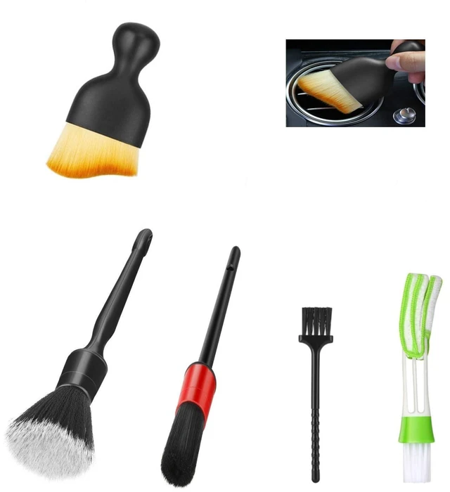 Alt view image 8 of 14 - Car Interior Duster Detail Brushes, Soft Bristles Brush Car Accessories for Cleaning Dashboard Air Vent Crevice, Detailing Dusting Tool Kit for Auto Truck SUV RV