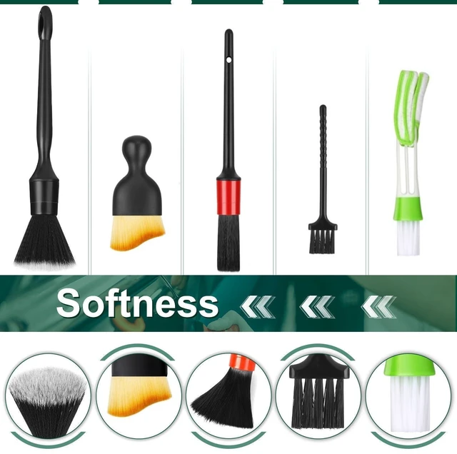 Alt view image 9 of 14 - Car Interior Duster Detail Brushes, Soft Bristles Brush Car Accessories for Cleaning Dashboard Air Vent Crevice, Detailing Dusting Tool Kit for Auto Truck SUV RV