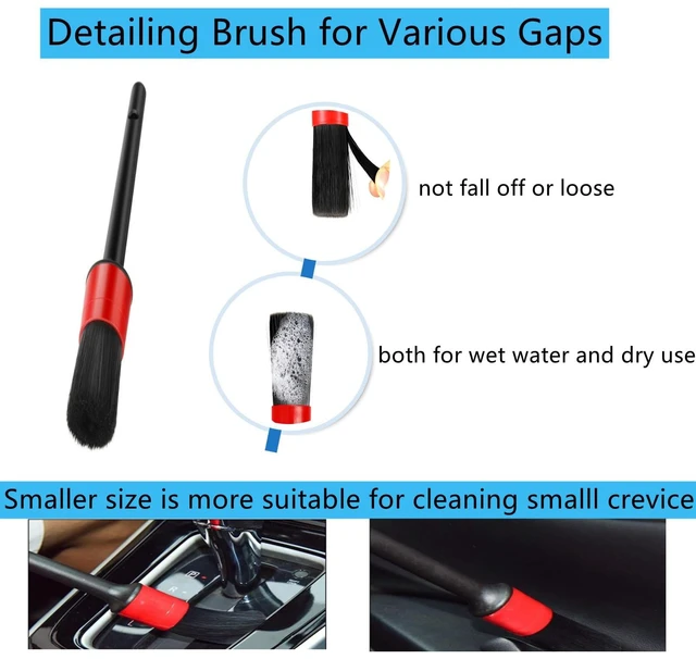 Alt view image 12 of 14 - Car Interior Duster Detail Brushes, Soft Bristles Brush Car Accessories for Cleaning Dashboard Air Vent Crevice, Detailing Dusting Tool Kit for Auto Truck SUV RV