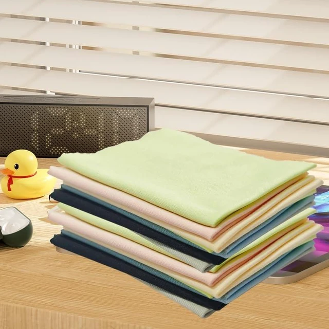 Alt view image 8 of 8 - 12 Pack Microfiber Cleaning Cloths Color Glasses Cloth Lens Wipes Cloth for Lenses, Screens, Cameras, Eyeglasses 6"x7"