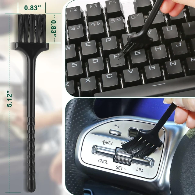 Alt view image 13 of 14 - Car Interior Duster Detail Brushes, Soft Bristles Brush Car Accessories for Cleaning Dashboard Air Vent Crevice, Detailing Dusting Tool Kit for Auto Truck SUV RV