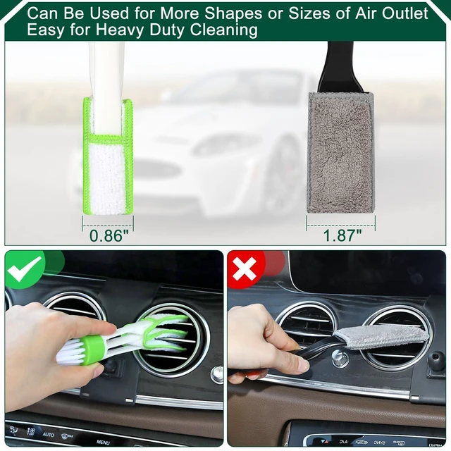 Alt view image 14 of 14 - Car Interior Duster Detail Brushes, Soft Bristles Brush Car Accessories for Cleaning Dashboard Air Vent Crevice, Detailing Dusting Tool Kit for Auto Truck SUV RV