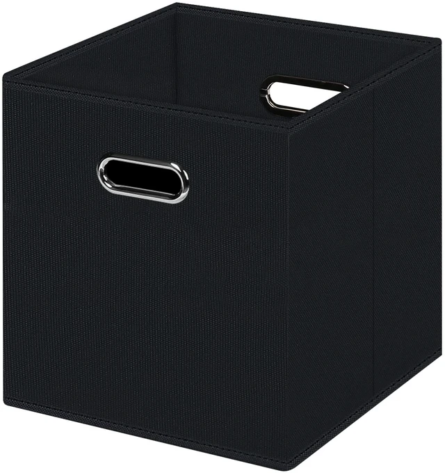 Alt view image 8 of 14 - Black Foldable Storage Cubes Bins , Fabric Storage Box Cubes Organizer Baskets with Dual Handles for Home Organizer (Black)