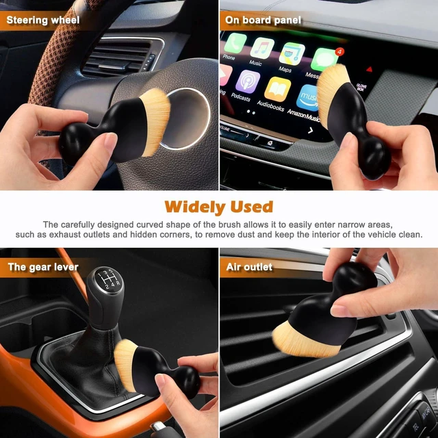 Alt view image 13 of 14 - Auto Car Detailing Brush Set Car Interior Cleaning Kit Includes 3 Boar Hair Detail Brush,3 Wire Brush, 3 Air Vent Brush for Cleaning Car Interior Exterior, Dashboard Engines Leather Wheel