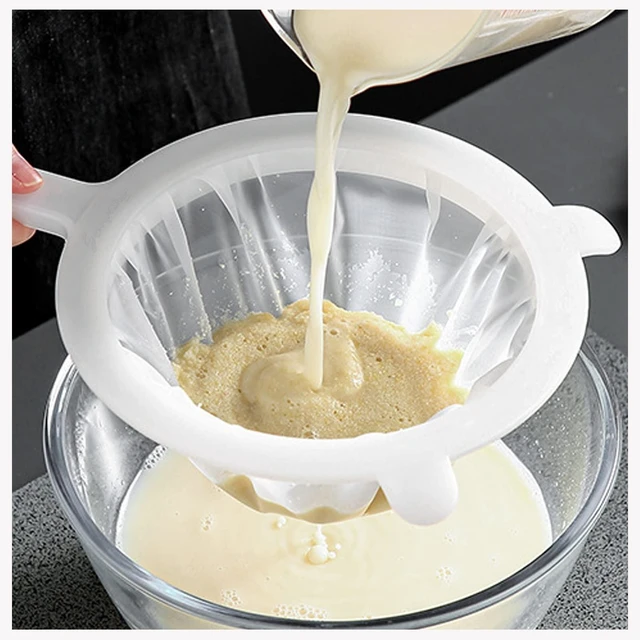Alt view image 8 of 14 - Kitchen Ultra-Fine Nylon Mesh Strainer Food Yogurt Mesh Sieve Plastic Mesh Colander with Handle Mini Brine Shrimp Separation Net for Filtering Juice Juice Milk Honey (80Mesh)