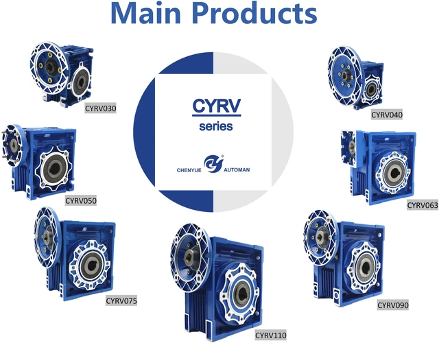 Alt view image 6 of 7 - Gearbox NMRV063 Worm Gear Reducer CYRV063 Ratio 7.5:1 Flange 90B14 Input 24mm Output 25mm CHENYUE TECH