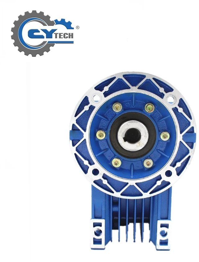 Alt view image 3 of 7 - Gearbox NMRV075 Worm Gear Reducer CYRV075 Ratio 100:1 Flange 80B5 Input 19mm Output 28mm CHENYUE TECH