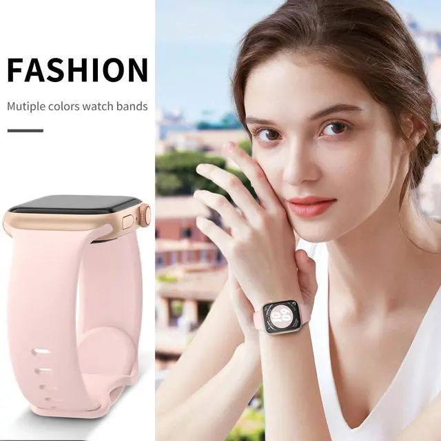 Alt view image 4 of 7 - 6 Pack Sport Bands Compatible with Apple Watch Band 38mm 40mm 41mm 42mm 44mm 45mm 49mm 46mm,Silicone Waterproof Strap for iWatch Apple Watch Series 11 10 9 Ultra 8 7 6 5 4 3 2 1 SE Women Men