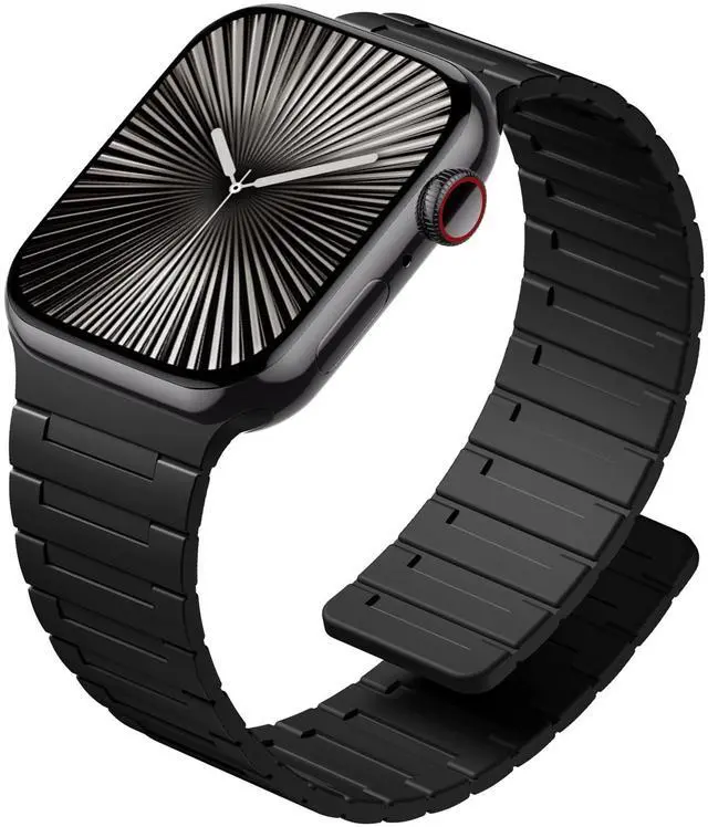 Main image of Magnetic Watchband Compatible with Apple Watch Bands for Men 44mm 45mm 46mm 49mm 42mm Women, Silicone Sport Strong Magnets Strap for iWatch Series 11 ULTRA 3 ULTRA 2 SE 10 9 8 7 6 5 4 3 1, Black