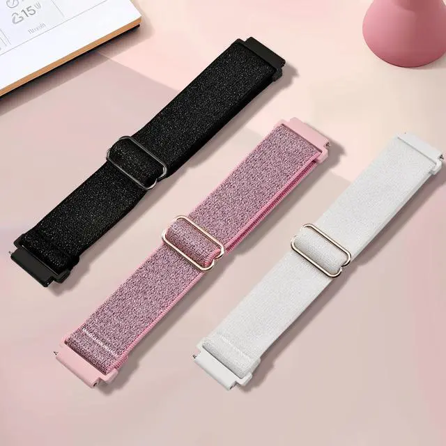 Alt view image 2 of 5 - 3 Pack Stretchy Nylon Bands for IDW13,IDW16,IDW19 Smartwatch Bands, 22mm Elastic Straps for Fitpolo IDW13/Woneligo W13/FITVII HM57, TOOBUR/ENOMIR/MILOUZ/Gydom/Faweio/Amzhero/Tensky IDW19 Smart Watch