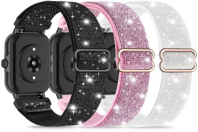 Main image of 3 Pack Stretchy Nylon Bands for IDW13,IDW16,IDW19 Smartwatch Bands, 22mm Elastic Straps for Fitpolo IDW13/Woneligo W13/FITVII HM57, TOOBUR/ENOMIR/MILOUZ/Gydom/Faweio/Amzhero/Tensky IDW19 Smart Watch