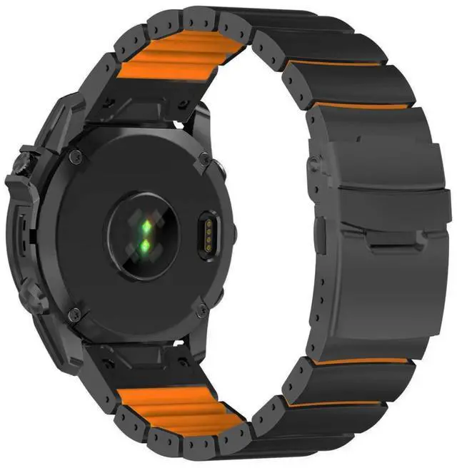 Main image of 22mm Titanium Silicone Bands for Garmin Fenix 8 (47mm)/7/6/5, Forerunner 965 955, Approach S60 S62, Quatix 7 6 5, Epix Pro 2 (47mm), MARQ Gen 2 - 22mm Quick Easy Fit Watch Band Strap