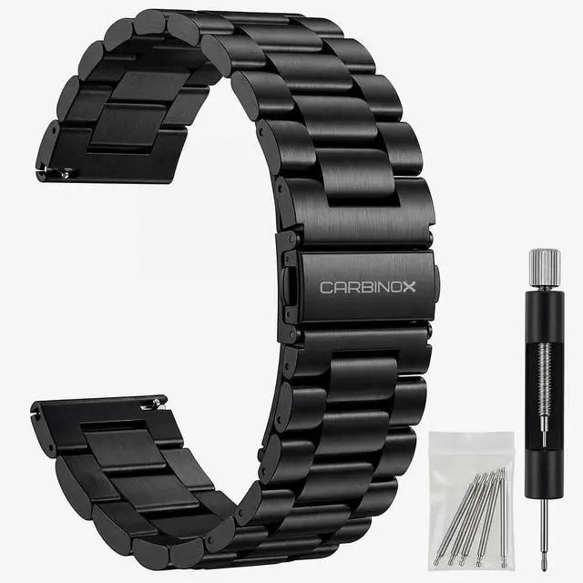 Main image of Metal Band Durable 22mm Compatible Smartwatches with Toolkit Included - Stainless Steel, Adjustable, Secure Fit