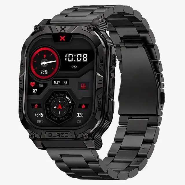 Alt view image 5 of 6 - Metal Band Durable 22mm Compatible Smartwatches with Toolkit Included - Stainless Steel, Adjustable, Secure Fit