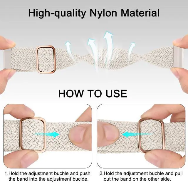 Alt view image 5 of 7 - 3 Pack Braided Stretchy Bands for IDW13,IDW16,IDW19 Smartwatch Bands, 22mm Elastic Straps for Fitpolo IDW13/Woneligo W13/FITVII HM57, TOOBUR/ENOMIR/MILOUZ/Gydom/Faweio/Amzhero/Tensky IDW19 Smart Watch