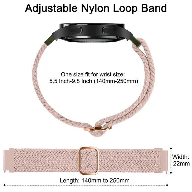 Alt view image 4 of 7 - 3 Pack Braided Stretchy Bands for IDW13,IDW16,IDW19 Smartwatch Bands, 22mm Elastic Straps for Fitpolo IDW13/Woneligo W13/FITVII HM57, TOOBUR/ENOMIR/MILOUZ/Gydom/Faweio/Amzhero/Tensky IDW19 Smart Watch