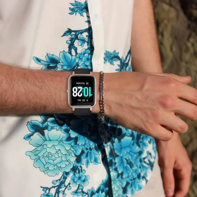 Alt view image 5 of 7 - 19mm Soft Silicone Replacement Band Compatible with Veryfitpro ID205L, ID205U, ID205S, ID216 Smart Watch