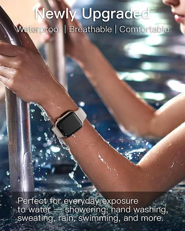 Alt view image 2 of 7 - 6 Pack Sport Bands Compatible with Apple Watch Bands 38mm 40mm 41mm 42mm 44mm 45mm 46mm 49mm for Women Men, Soft Wristband Silicone Sport Strap for iWatch Bands Series 11 10 9 8 7 6 5 4 3 2 1 Ultra SE
