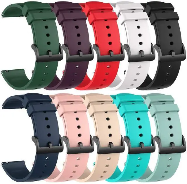 Main image of 10-Pack Veryfit Smart Watch Bands, Veryfit IDW13 IDW16 IDW17 IDW19 IDW20 IDW21 IDW23 IDW25 IDW26 IDW28 ID208Plus Replacement Watch Strap, 22mm Quick Release Silicone Adjustable Wristband,