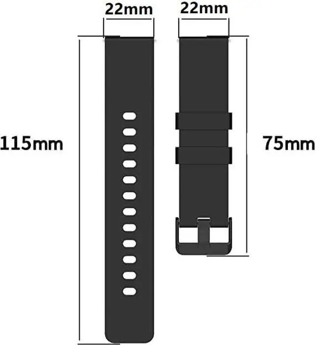 Alt view image 3 of 6 - 10-Pack Veryfit Smart Watch Bands, Veryfit IDW13 IDW16 IDW17 IDW19 IDW20 IDW21 IDW23 IDW25 IDW26 IDW28 ID208Plus Replacement Watch Strap, 22mm Quick Release Silicone Adjustable Wristband,
